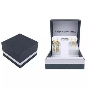 Gold Earrings 18K Gold Over Brass